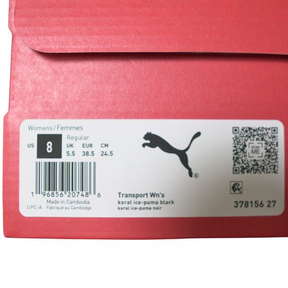 PUMA Transport Wn’s Women’s Sneakers Pink/Black Sz 8 NWOT in Box - Picture 2 of 10